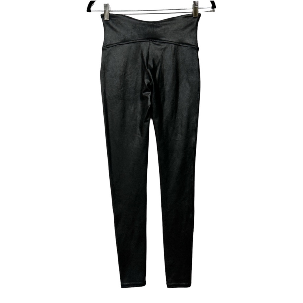 SPANX Black Faux Leather Leggings Sz Medium NEW - Picture 9 of 13